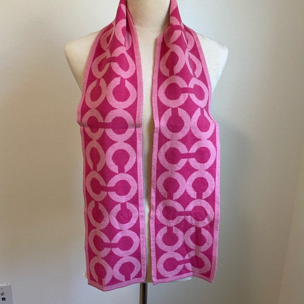 COACH pink scarf NWT